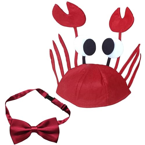 Guyode 2 Stück Krabben Hut Einstellbares Design Krabben Kostüm Mit Roter Fliege Lustige Kopfbedeckung Einzigartige Form für Themenpartys Karneval Weihnachten Ostern Halloween Kostümpartys Guyode 2 Stück Krabben Hut Einstellbares Design Krabben Kostüm Mit Roter Fliege Lustige Kopfbedeckung Einzigartige Form für Themenpartys Karneval Weihnachten Ostern Halloween Kostümpartys von Guyode