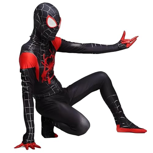 Guzvexi Superhelden-Kostüm für Erwachsene, Elastan, Overall mit Maske, für Halloween, Cosplay-Partys, Themenveranstaltungen, Schwarz, S (Height 61-63 inch) von Guzvexi