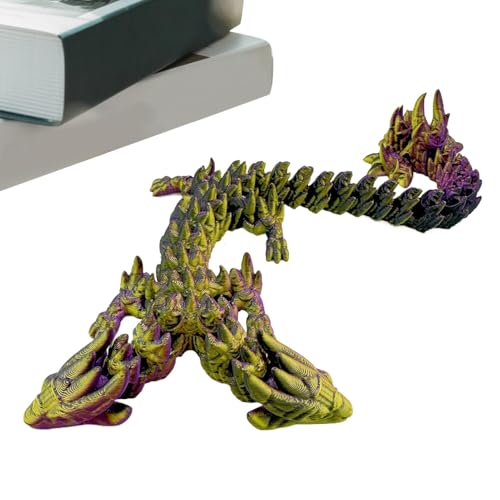Printed Dragon, Double Head Crystal Dragon, Printed Fidget Toys, Articulated Dragon Toy, Flexible Dragon Model, Movable Joints Dragon, Executive Desk Toys, Fidget Dragon for Office, Crystal Drag Printed Dragon, Double Head Crystal Dragon, Printed Fidget Toys, Articulated Dragon Toy, Flexible Dragon Model, Movable Joints Dragon, Executive Desk Toys, Fidget Dragon for Office, Crystal Drag von Gvblkq