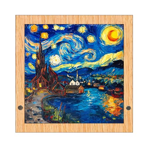 Art Puzzle, Starry Artwork Puzzle, Colorful Wood Jigsaw, Family Game Challenge, Develop Intellectual Resource, Home Decoration Puzzles, Fun Activity for Boys and Girls, 29x18x3cm Art Puzzle, Starry Artwork Puzzle, Colorful Wood Jigsaw, Family Game Challenge, Develop Intellectual Resource, Home Decoration Puzzles, Fun Activity for Boys and Girls, 29x18x3cm von Gvblkq