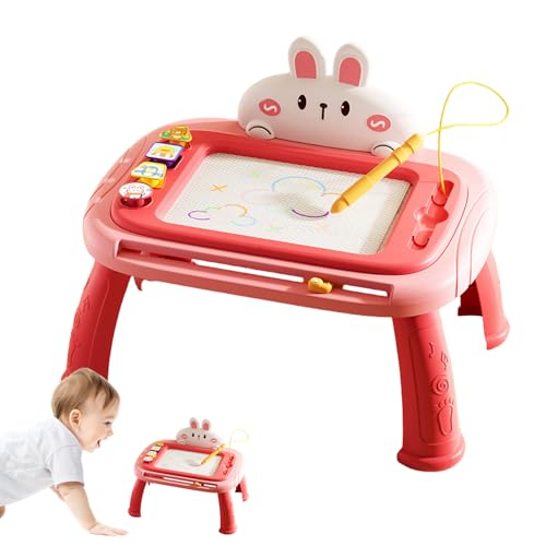 Children’s Drawing Board Cartoon Rabbit Design Kids Art Board Fine Motor Skills Toy with Detachable Table Leg Bracket for Home School Travel Outdoor Use Educational Creative Gift von Gvblkq