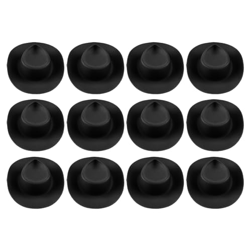Cowboyhut Cupcake Toppers, 12 PVC Mini Puppenhüte, niedliche Partydekorationen für das westliche Thema Geburtstag BREIHAUS BBQ Holiday Festival Festival Dessert und Topfschiff von Gvblkq