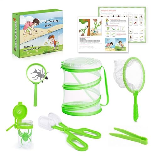 Fliegenfänger-Set für Kinder, Naturforschungs-Fangset, tragbare Beobachterwerkzeuge mit Netz für Lernen und Spielen im Freien, umfangreiche Anwendung, 19,5 x 18,2 x 6,3 cm Fliegenfänger-Set für Kinder, Naturforschungs-Fangset, tragbare Beobachterwerkzeuge mit Netz für Lernen und Spielen im Freien, umfangreiche Anwendung, 19,5 x 18,2 x 6,3 cm von Gvblkq