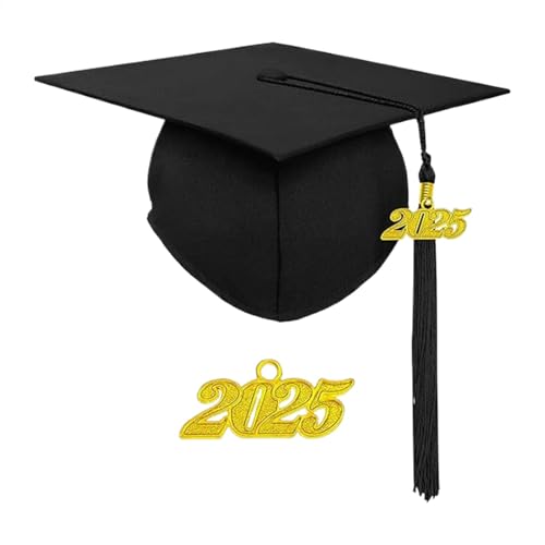 Graduation Caps, Adjustable Breathable Bachelor Hats with Year Plate, Classic Graduation Headwear, Comfortable Fit for High School and College, Perfect Photo Props, Souvenir for School Gatherings von Gvblkq