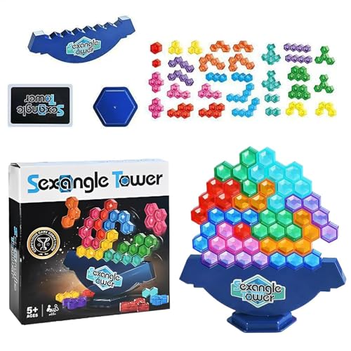 Gvblkq Balance Stacking Game, Hexagonal Stacking Board Blocks, ABS Material, Educational Toys for Kids & Adults, 16.9x16.9cm, Learning Activities for Game Night, Portable & Easy to Set Up Gvblkq Balance Stacking Game, Hexagonal Stacking Board Blocks, ABS Material, Educational Toys for Kids & Adults, 16.9x16.9cm, Learning Activities for Game Night, Portable & Easy to Set Up von Gvblkq