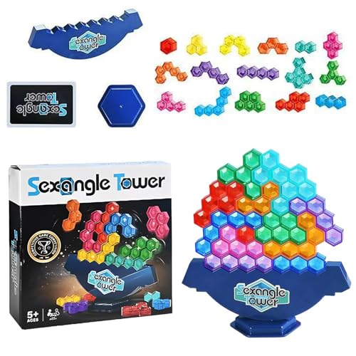 Gvblkq Balance Stacking Game, Hexagonal Stacking Board Blocks, ABS Material, Educational Toys for Kids & Adults, 16.9x16.9cm, Learning Activities for Game Night, Portable & Easy to Set Up Gvblkq Balance Stacking Game, Hexagonal Stacking Board Blocks, ABS Material, Educational Toys for Kids & Adults, 16.9x16.9cm, Learning Activities for Game Night, Portable & Easy to Set Up von Gvblkq