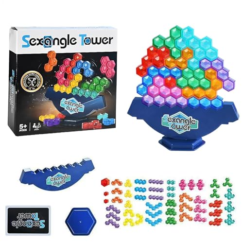 Gvblkq Balance Stacking Game, Hexagonal Stacking Board Blocks, ABS Material, Educational Toys for Kids & Adults, 16.9x16.9cm, Learning Activities for Game Night, Portable & Easy to Set Up Gvblkq Balance Stacking Game, Hexagonal Stacking Board Blocks, ABS Material, Educational Toys for Kids & Adults, 16.9x16.9cm, Learning Activities for Game Night, Portable & Easy to Set Up von Gvblkq