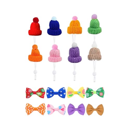 Gvblkq Büro Gänse Kleidung, Niedliche Lustige Büro Gänse Kleidung, Deko Figur Mit Mini Strickmützen Und Fliegen Für Halloween Party Festliche Events Weihnachtsfeiern von Gvblkq
