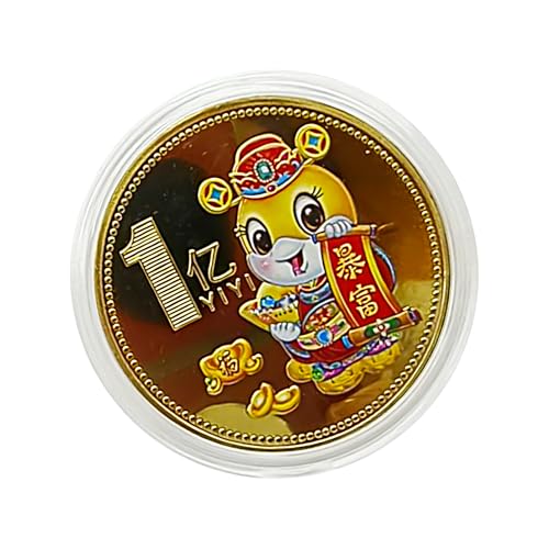 Gvblkq Collectible Keepsake Coin, Cute Cartoon Wealth Commemorative Iron Coin, Motivational Pocket Token for Rewards Collection Display, and Souvenir Gift, 4x4x0.2cm Gvblkq Collectible Keepsake Coin, Cute Cartoon Wealth Commemorative Iron Coin, Motivational Pocket Token for Rewards Collection Display, and Souvenir Gift, 4x4x0.2cm von Gvblkq