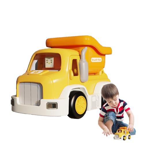 Gvblkq Construction Truck Model Pull Back Digger Car Toy Engineering Vehicle Toy for Boys Girls Interactive Construction Site Play Toy with Movable Parts for Imaginative Play Learning and von Gvblkq