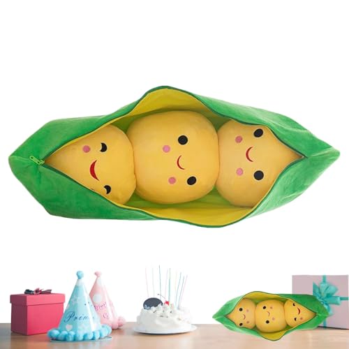 Gvblkq Cute PEA Stuffed Toys, Cute Cartoon Plant Cuddle Snuggle, Soft Comfortable Doll Figure with Face Expression for Kids Hugging, Adorable PEA Pod Design Gvblkq Cute PEA Stuffed Toys, Cute Cartoon Plant Cuddle Snuggle, Soft Comfortable Doll Figure with Face Expression for Kids Hugging, Adorable PEA Pod Design von Gvblkq