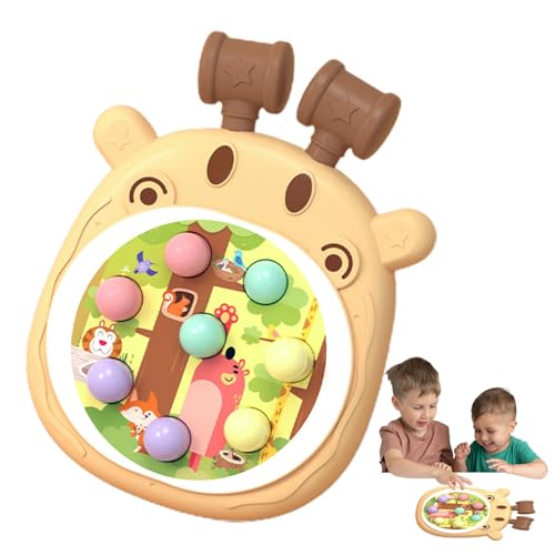 Gvblkq Interactive Whack Game, Hammer Whacking Game, Cartoon Giraffe Interactive, Fun Educational Toy, Enhances Hand-Eye Coordination, Perfect for Kids, 2X Hammers von Gvblkq