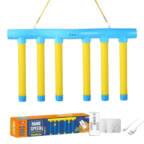 Gvblkq Reflex Challenge Game, Catching Sticks Game Reaction Training Toy, Interactive Hand-Eye Coordination Training, Educational Activity with 3 Adjustable Speeds, 15.74x2.08x3.74 inches Gvblkq Reflex Challenge Game, Catching Sticks Game Reaction Training Toy, Interactive Hand-Eye Coordination Training, Educational Activity with 3 Adjustable Speeds, 15.74x2.08x3.74 inches von Gvblkq