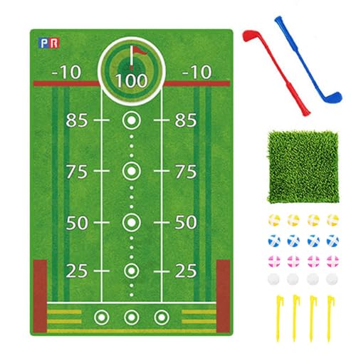 Gvblkq Toys for Kids, Interactive Putting Toy Set for 3+ Years Old, Indoor & Outdoor Sports Toy, Includes 2 Clubs, 16 Sticky Balls, 4 Spikes, 1 Grass Mat von Gvblkq