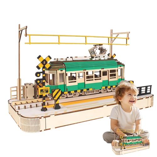 Gvblkq Wooden Tram Model Kits Classic City Tram Model Tram Car Puzzle Educational Building Kit Assembly Model Kit Wooden Tram Puzzle City Tram Model Home Decoration Model Kit -Cut Wo Gvblkq Wooden Tram Model Kits Classic City Tram Model Tram Car Puzzle Educational Building Kit Assembly Model Kit Wooden Tram Puzzle City Tram Model Home Decoration Model Kit -Cut Wo von Gvblkq