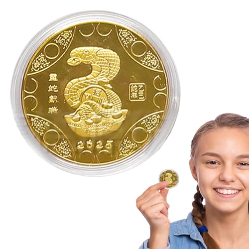 Gvblkq Year of The Snake Coin Snake Commemorative Coin Feng Shui Lucky Coin Chinese Fortune Coin Auspicious Snake Coin Lucky Snake Pattern Coin Snake Collection Coin Wealth Coin Feng Shui Snake Zod Gvblkq Year of The Snake Coin Snake Commemorative Coin Feng Shui Lucky Coin Chinese Fortune Coin Auspicious Snake Coin Lucky Snake Pattern Coin Snake Collection Coin Wealth Coin Feng Shui Snake Zod von Gvblkq