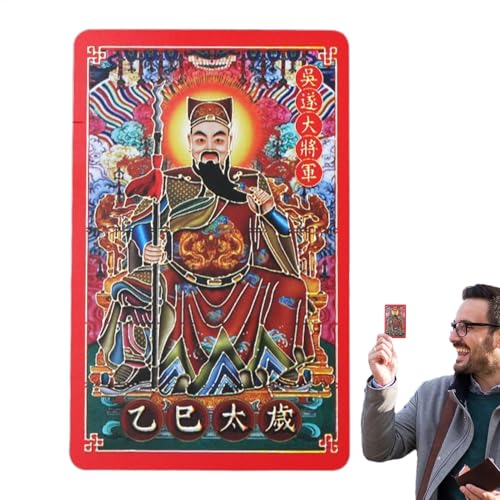 Karten 2025, Chinesisches Neujahrs-Segen-Karte, vielseitiges Zuhause, verheißungsvolle 8 x 5 cm, Schutzkarte, Reichtum und, Ort- und Studio-, 1 Stück, 5 x 8 cm von Gvblkq