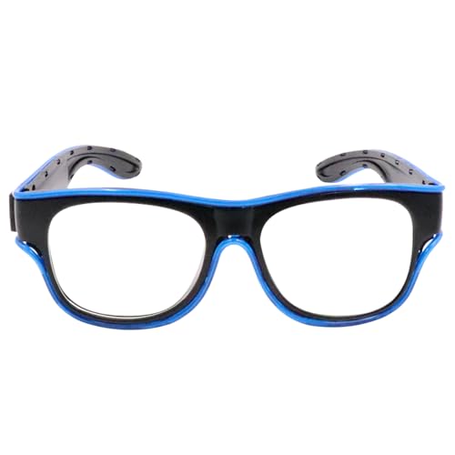 LED Glasses Party, Luminous Sunglasses, ABS Light-Up Eyewear, Flashing Frame Design, Battery Powered Shades, Eye-Catching Accessory, Perfect for Dance, Cosplay, Birthday, Halloween, 6.3x2.05 inches von Gvblkq