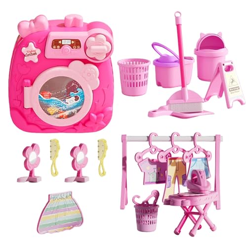 Laundry Set for Kids, Portable Washing Machine Toy, Educational Doll House Furniture, Fun Learning Washer Toy Set, Ideal for Girls, Birthday Gift, 8.58x4.33x8.94 inches Laundry Set for Kids, Portable Washing Machine Toy, Educational Doll House Furniture, Fun Learning Washer Toy Set, Ideal for Girls, Birthday Gift, 8.58x4.33x8.94 inches von Gvblkq