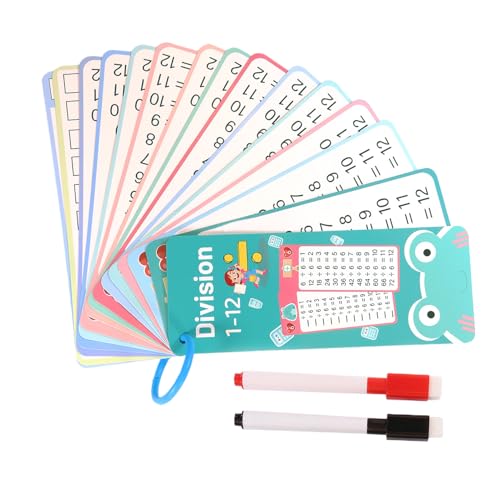Math Cards, Addition Subtraction Multiplication Division Game, Dry Erase Double-Sided Educational Flash Cards, Hole Punched for Interactive Learning, Classroom, Homeschool von Gvblkq
