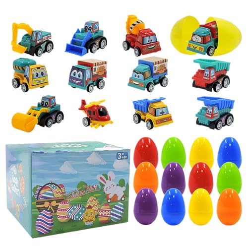 Prefilled Easter Eggs, Easter Classroom Prize Supplies, Pull Back Construction Vehicles, Cartoon Car Toy, for Kids Ages 3 to 8, Egg Hunt, Party Favors, 15 x 15 x 11cm Prefilled Easter Eggs, Easter Classroom Prize Supplies, Pull Back Construction Vehicles, Cartoon Car Toy, for Kids Ages 3 to 8, Egg Hunt, Party Favors, 15 x 15 x 11cm von Gvblkq