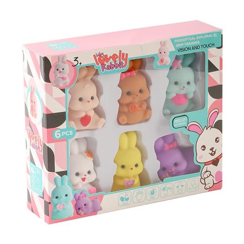 Rabbit Bath Toy Set, 6pcs Bath Tub Toys with Sound, PVC Material, Attractive Design, Cute Bathtub Toy for Kids, Birthday Parties, Beach Pool Activities, Fun Party Favors, 1.57x2.76 inches Rabbit Bath Toy Set, 6pcs Bath Tub Toys with Sound, PVC Material, Attractive Design, Cute Bathtub Toy for Kids, Birthday Parties, Beach Pool Activities, Fun Party Favors, 1.57x2.76 inches von Gvblkq