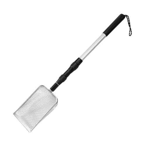 Strandsandsieb, langer Griff, Aluminium-Legierung, Haifischzahnschaufel, verstellbar für Meeresfelsen, Strandfunde und Schätze, widerstandsfähiges Uferpicking-Werkzeug von Gvblkq