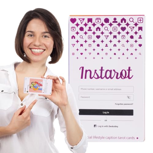 Wahrsager-Tarotkarten-Set, 78 illustrierte Karten für Intuition-Lesen, Wahrsagen-Spiel-Deck mit Anleitung, spirituelle Energiewerkzeuge zur Selbstentdeckung, Geschenk für Enthusiasten von Gvblkq