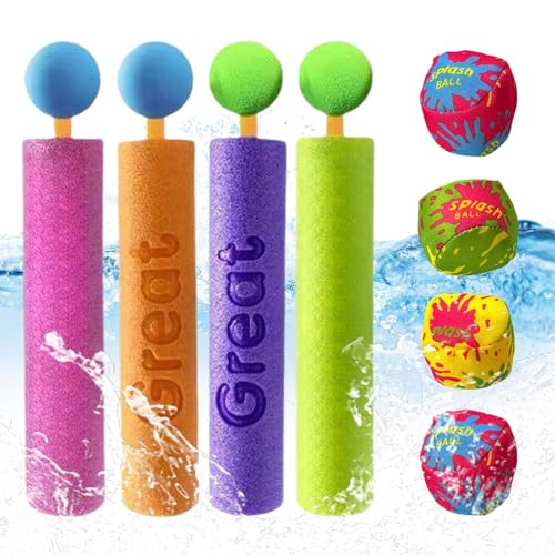 Wasserspritzer, Schaumstoff-Spritzspielzeug, leichtes Einweichen, einfacher Griff, Spray, buntes Set, sicher für alle Altersgruppen, perfekt für Strand, Pool (EVA) von Gvblkq