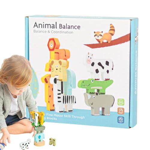 Wooden Animal Stacking Toys, Balance Building Blocks Toy, Educational Animal Learning Toy, Animal Image Stacking Toy for Kids, Creative Wooden Toy for Early Learning, Stacking Blocks for Home Play Wooden Animal Stacking Toys, Balance Building Blocks Toy, Educational Animal Learning Toy, Animal Image Stacking Toy for Kids, Creative Wooden Toy for Early Learning, Stacking Blocks for Home Play von Gvblkq