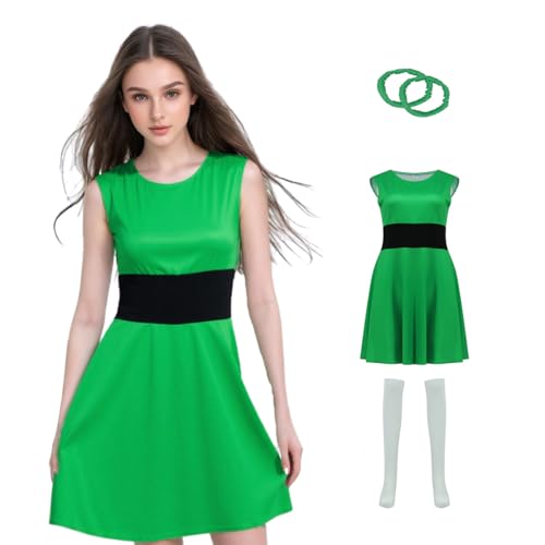Gvnphal Blütenkostüm für Erwachsene, Blasenkleid, Butterblumenkostüm, Skaterkleid, super Power, Halloween-Outfit für Damen, Buttercup, Large Gvnphal Blütenkostüm für Erwachsene, Blasenkleid, Butterblumenkostüm, Skaterkleid, super Power, Halloween-Outfit für Damen, Buttercup, Large von Gvnphal