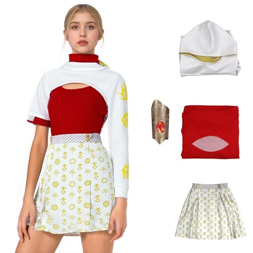 Gvnphal Zombies-Kostüm für Damen, Nova, Cosplay, Cheerleader, Netz-Top, Kapuzenmantel, Rock, Hose, Armband, 4 Stück, Uniform-Outfits, Größe L Gvnphal Zombies-Kostüm für Damen, Nova, Cosplay, Cheerleader, Netz-Top, Kapuzenmantel, Rock, Hose, Armband, 4 Stück, Uniform-Outfits, Größe L von Gvnphal