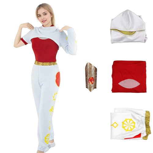 Gvnphal Zombies-Kostüm für Damen, Nova, Cosplay, Cheerleader, Netz-Top, Kapuzenmantel, Rock, Hose, Armband, 4 Stück, Uniform-Outfits, Größe L Gvnphal Zombies-Kostüm für Damen, Nova, Cosplay, Cheerleader, Netz-Top, Kapuzenmantel, Rock, Hose, Armband, 4 Stück, Uniform-Outfits, Größe L von Gvnphal