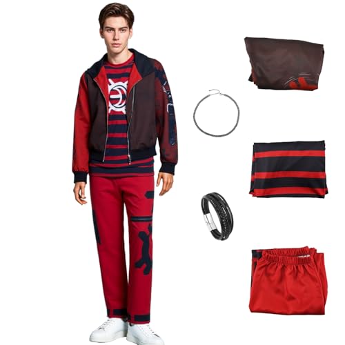 Gvnphal Zombies Victor Kostüm Vampire Cosplay Dawn Halloween Outfit Herren Freizeitjacke T-Shirt Hose Uniform, Rot/Ausflug, einfarbig (Getaway Solids), XL von Gvnphal