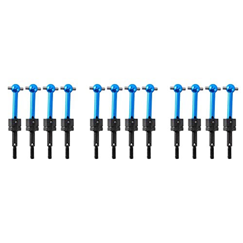 Gvvsjgdbis 12 Stück Metall Universalantriebswelle CVD 53792 für TT-01 TT01 TT-02 TT02 TA04 1/10 RC Auto Upgrade Teile von Gvvsjgdbis