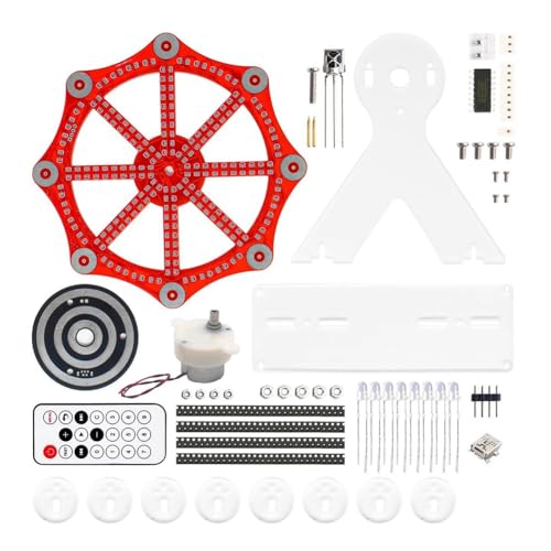 Gvvsjgdbis Elektronik-Bausatz zum Selbermachen, LED, Rotierendes Wolkenkratzerrad, Blinkendes Lötprojekt, Übungsbausatz, 10 Arten Von Blinkmodi, Fernbedienung Gvvsjgdbis Elektronik-Bausatz zum Selbermachen, LED, Rotierendes Wolkenkratzerrad, Blinkendes Lötprojekt, Übungsbausatz, 10 Arten Von Blinkmodi, Fernbedienung von Gvvsjgdbis
