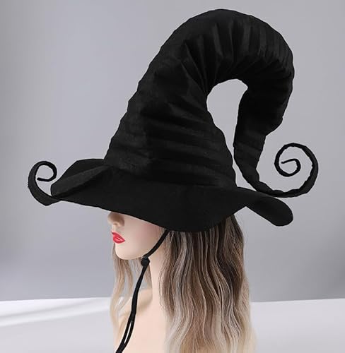 Gwezmxs Hexenhut Damen, Hexenkostüm Schick für Halloween/Karneval/Weihnachten/Cosplay-Party, Schwarz Gwezmxs Hexenhut Damen, Hexenkostüm Schick für Halloween/Karneval/Weihnachten/Cosplay-Party, Schwarz von Gwezmxs
