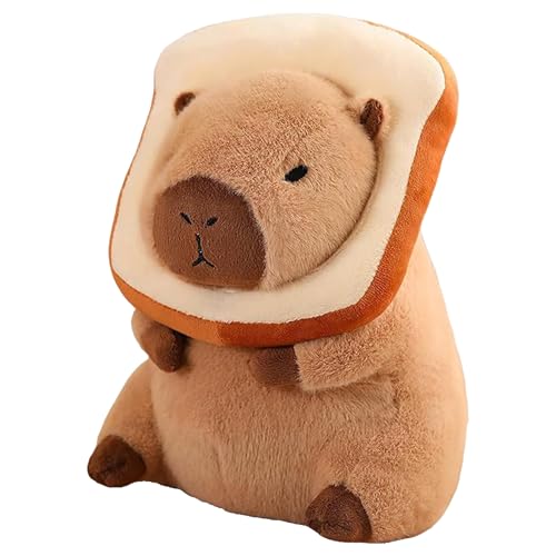 Gwezmxs Capybara Kuscheltier, Kabibara Kuscheltier mit ‌Abnehmbarer Brotring, Geschenk für Jungen Mädchen, 23 x 16 x 30 cm von Gwezmxs