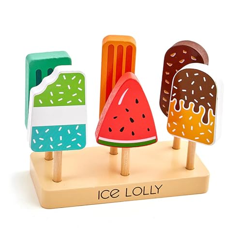 Gwezmxs Eisdiele Kinder Holz, Spielzeug ab 3 Jahren, Ice Cream Toy, 6 EIS-Sorten Gwezmxs Eisdiele Kinder Holz, Spielzeug ab 3 Jahren, Ice Cream Toy, 6 EIS-Sorten von Gwezmxs