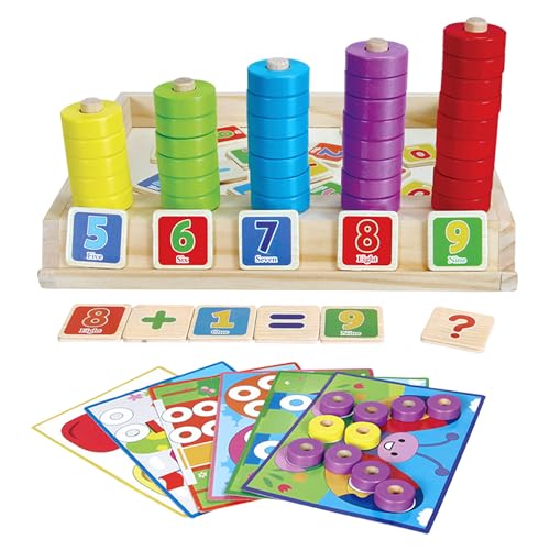 Gwezmxs Montessori Spielzeug ab 4 & 5 Jahre,Holz Mathe Spielzeug mit Bausteinen & Zahlenkarten Gwezmxs Montessori Spielzeug ab 4 & 5 Jahre,Holz Mathe Spielzeug mit Bausteinen & Zahlenkarten von Gwezmxs