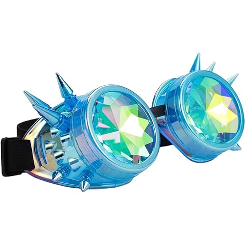 Gwezmxs Steampunk Brille Gläser Verstellbare Größe, Karneval/Cosplay/Halloween Accessoire - GXD231-Q von Gwezmxs