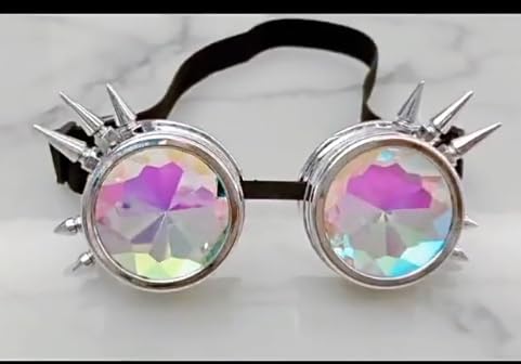 Gwezmxs Steampunk Brille, Kaleidoskop Gläser Verstellbare Größe, Karneval/Halloween/Mottoparty Accessoire Gwezmxs Steampunk Brille, Kaleidoskop Gläser Verstellbare Größe, Karneval/Halloween/Mottoparty Accessoire von Gwezmxs