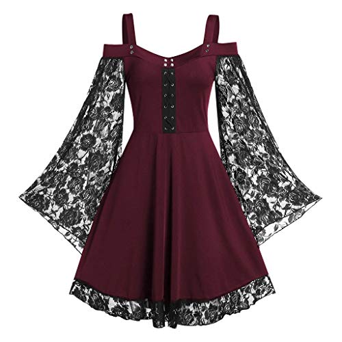 Gwnauz Renaissance Kleid Damen Gothic Kleid KurzMittelalter Gebundene Taille Kleider Erwachsene Vampir Schwarz Kleid Renaissance Gotisch Minikleid Trompetenärmel Kleid Schwarz für Halloween Karneval Gwnauz Renaissance Kleid Damen Gothic Kleid KurzMittelalter Gebundene Taille Kleider Erwachsene Vampir Schwarz Kleid Renaissance Gotisch Minikleid Trompetenärmel Kleid Schwarz für Halloween Karneval von Gwnauz