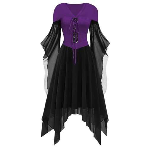 Gwnauz Renaissance Kleid Damen Gothic Kleid KurzMittelalter Gebundene Taille Kleider Erwachsene Vampir Schwarz Kleid Renaissance Gotisch Minikleid Trompetenärmel Kleid Schwarz für Halloween Karneval Gwnauz Renaissance Kleid Damen Gothic Kleid KurzMittelalter Gebundene Taille Kleider Erwachsene Vampir Schwarz Kleid Renaissance Gotisch Minikleid Trompetenärmel Kleid Schwarz für Halloween Karneval von Gwnauz
