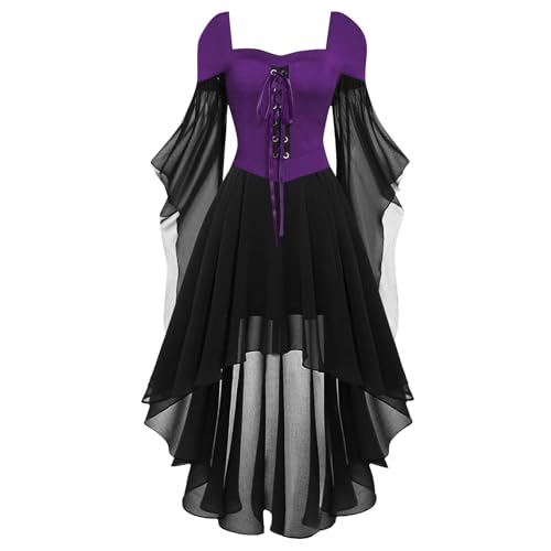 Gwnauz Renaissance Kleid Damen Gothic Kleid KurzMittelalter Gebundene Taille Kleider Erwachsene Vampir Schwarz Kleid Renaissance Gotisch Minikleid Trompetenärmel Kleid Schwarz für Halloween Karneval Gwnauz Renaissance Kleid Damen Gothic Kleid KurzMittelalter Gebundene Taille Kleider Erwachsene Vampir Schwarz Kleid Renaissance Gotisch Minikleid Trompetenärmel Kleid Schwarz für Halloween Karneval von Gwnauz