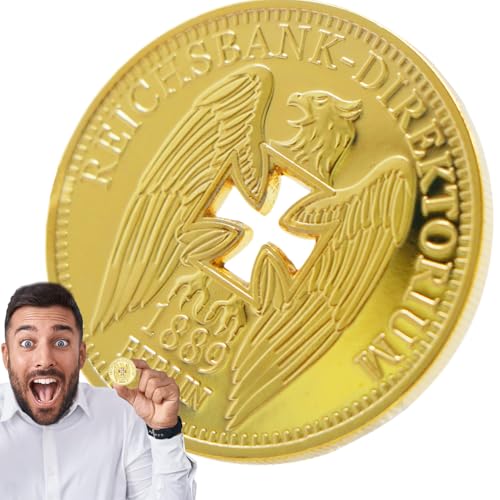 Gwtdtoad Münzen Kollektor | Reichsbank-Direktorium Gedenkmünze - Hohlvergoldete Ausstellungsmünze Für Sammler Erwachsene Geschenkidee Dekoration Zur Präsentation von Gwtdtoad