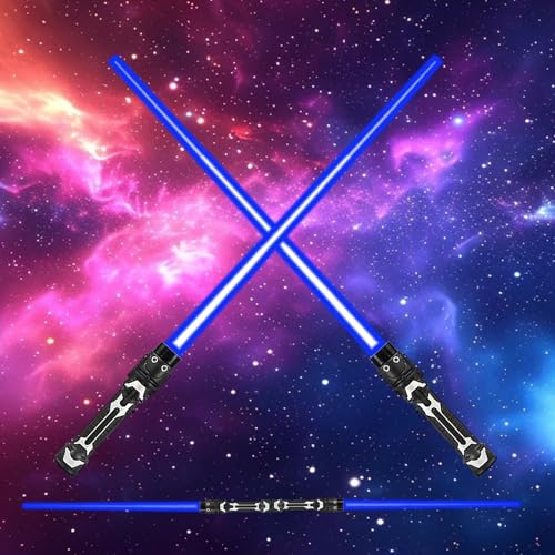 GxDxmBd Laserschwert,Laserschwert Kinder,Doppelklingen Laserschwert,2 in 1 Lichtschwert,Star Wars Lichtschwert,Duell Lichtschwerter,für Parteien Cosplay und Geburtstagsgeschenke (B) von GxDxmBd