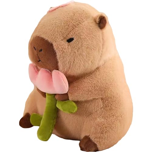 Gxdamxz Capybara Kuscheltier, Plüschtier mit Blume, Spielzeug Plüsch für Jungen Mädchen, 30cm Gxdamxz Capybara Kuscheltier, Plüschtier mit Blume, Spielzeug Plüsch für Jungen Mädchen, 30cm von Gxdamxz