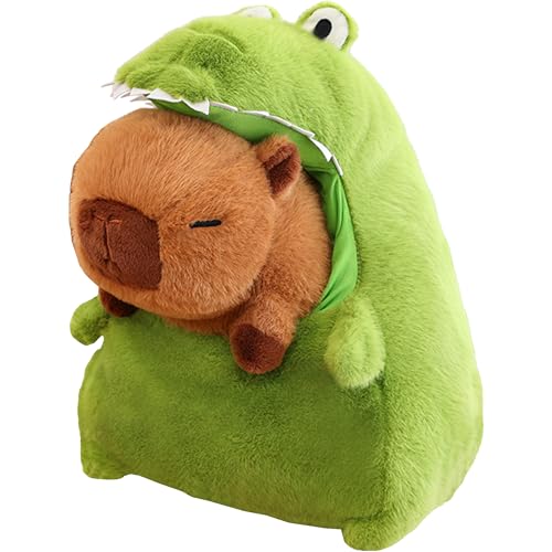 Gxdamxz Capybara Kuscheltier, Plüschtier 2-In-1 Krokodile Puppen für Jungen Mädchen, 30cm von Gxdamxz