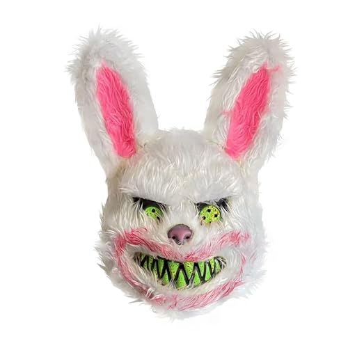Gxdamxz Horror Maske, Grusel Hasenmaske Pelzige Unisex für Halloween Karnevalsparty Cosplay Gxdamxz Horror Maske, Grusel Hasenmaske Pelzige Unisex für Halloween Karnevalsparty Cosplay von Gxdamxz